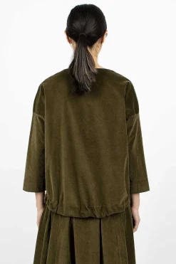 40_211 Velvet Jumper Olive