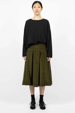 3293 Velvet Skirt Olive