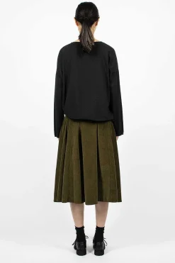 3293 Velvet Skirt Olive