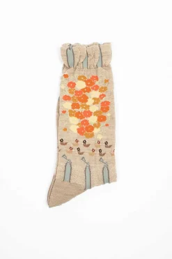 Am-771 A Fine Day Socks Beige