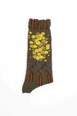 Am-771 A Fine Day Socks Khaki