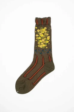 Am-771 A Fine Day Socks Khaki