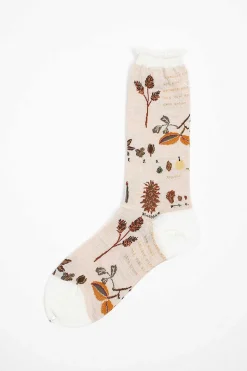 Am-773 Botanical Xv Socks Ivory