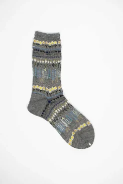 Am-763 Floret Terrace Socks Mix Grey