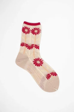 Am-758 Maguerite Socks Light Pink