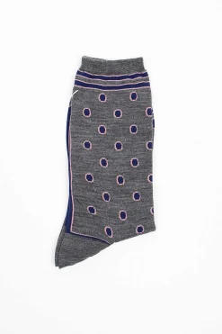 Am-443A Polka Dot Socks Grey