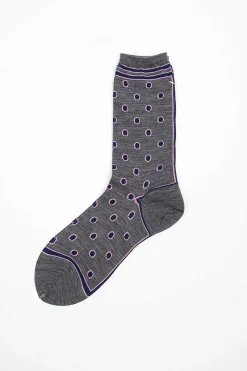 Am-443A Polka Dot Socks Grey