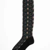 Am-774Hs Wall Flower Socks Black