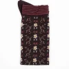 Am-774Hs Wall Flower Socks Wine