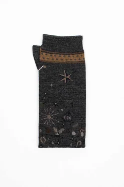 Am-775Hs Wish Socks Charcoal