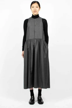 Anouk Dress Pinstripe Wool