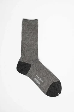 Anp-121 Rib Socks Grey