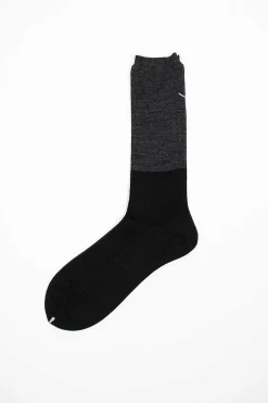 Anp-92K Two Tone Rib Socks Black