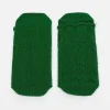 Au-55 Woven Ankle Socks Green