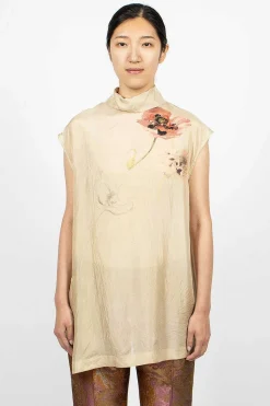 Back Button Shirt Ecru