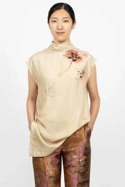Back Button Shirt Ecru
