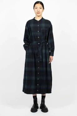 Banded Collar Dress Blackwatch Tartan