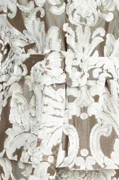 Belted Coat Ecru Tapestry