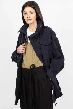Bickle Gabardine Coat Navy