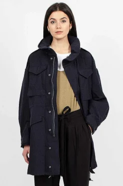 Bickle Gabardine Coat Navy