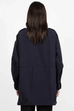 Bickle Gabardine Coat Navy