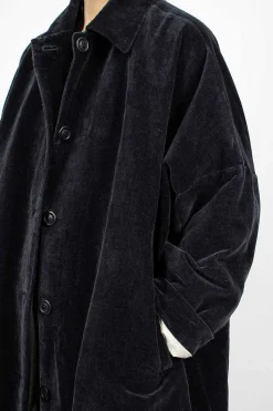 Big Blobby Velvet Coat Navy