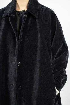 Big Blobby Velvet Coat Navy
