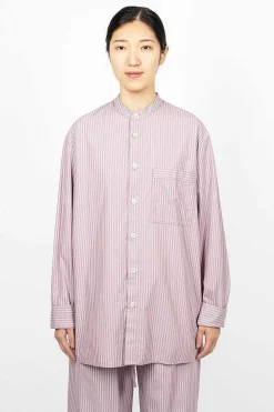 Birkenstock 1774 Pyjama Shirt Mauve Stripes