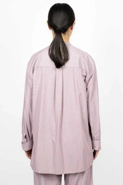 Birkenstock 1774 Pyjama Shirt Mauve Stripes