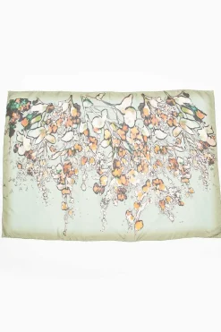 Bleached Floral Scarf Light Grey