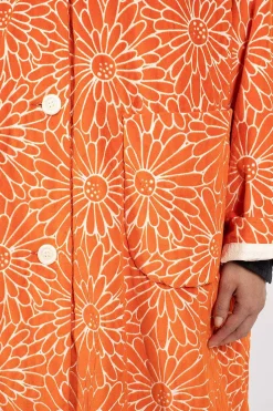 Blob Coat Orange Floral