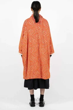 Blob Coat Orange Floral