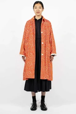 Blob Coat Orange Floral