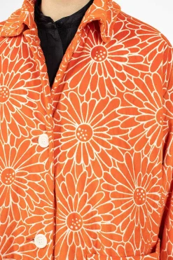 Blob Coat Orange Floral