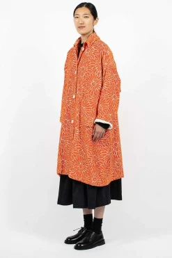 Blob Coat Orange Floral