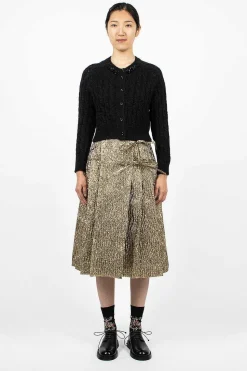Cable Knit Cardigan Black