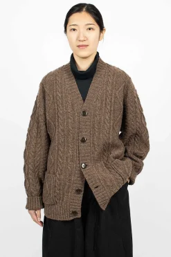 Cable Knit Cardigan Moca Brown