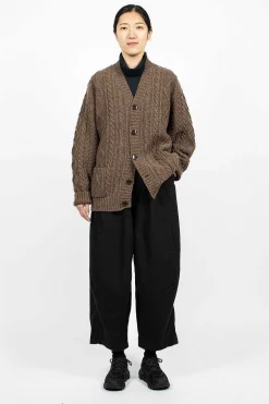 Cable Knit Cardigan Moca Brown