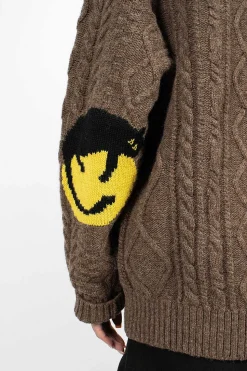 Cable Knit Cardigan Moca Brown