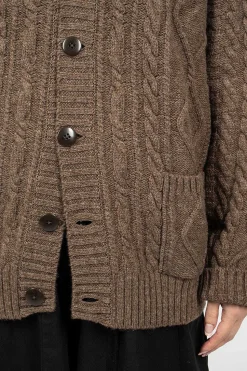 Cable Knit Cardigan Moca Brown