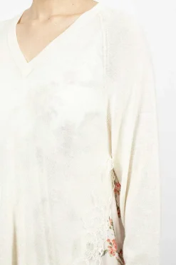 Caped V-Neck Sweater