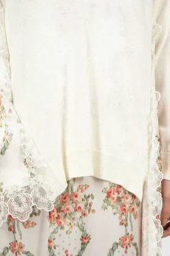 Caped V-Neck Sweater