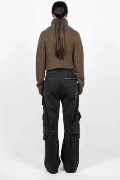 Cargo Trousers Washed Black