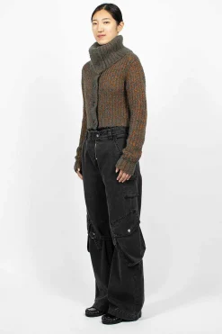 Cargo Trousers Washed Black