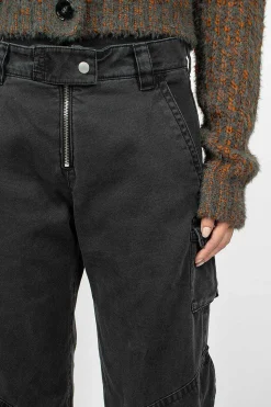 Cargo Trousers Washed Black