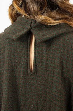 Cashmere Check Top Green/Tortoise