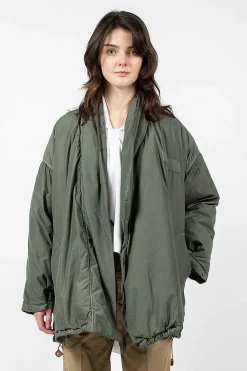 Chamdo Garment Dyed Short Robe Olive