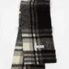 Checked Alpaca Scarf Black/Grey