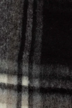 Checked Alpaca Scarf Black/Grey