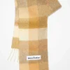Checked Scarf White/Beige